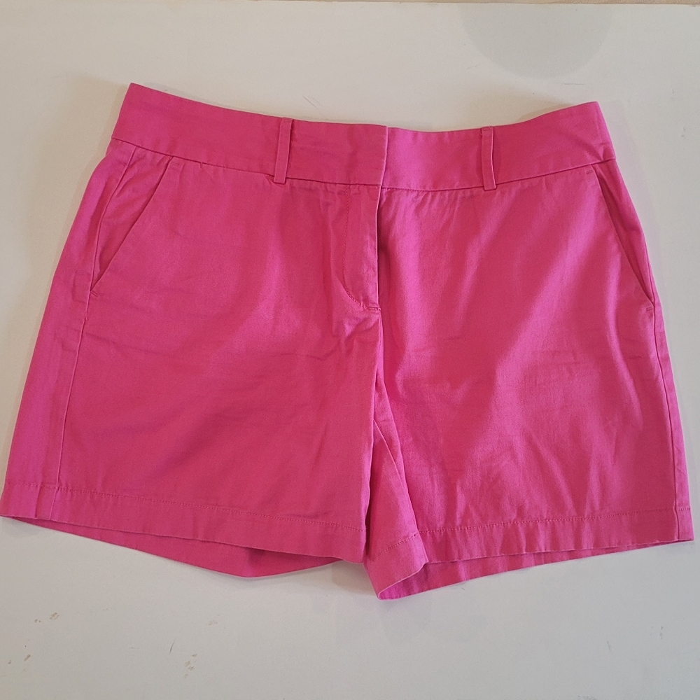 Loft Hot Pink Chino Shorts Sz 8